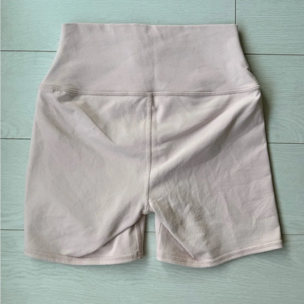 ALO Yoga 5" Airbrush High-Waist Biker Short Pink Quartz US S - Picture 5 of 9